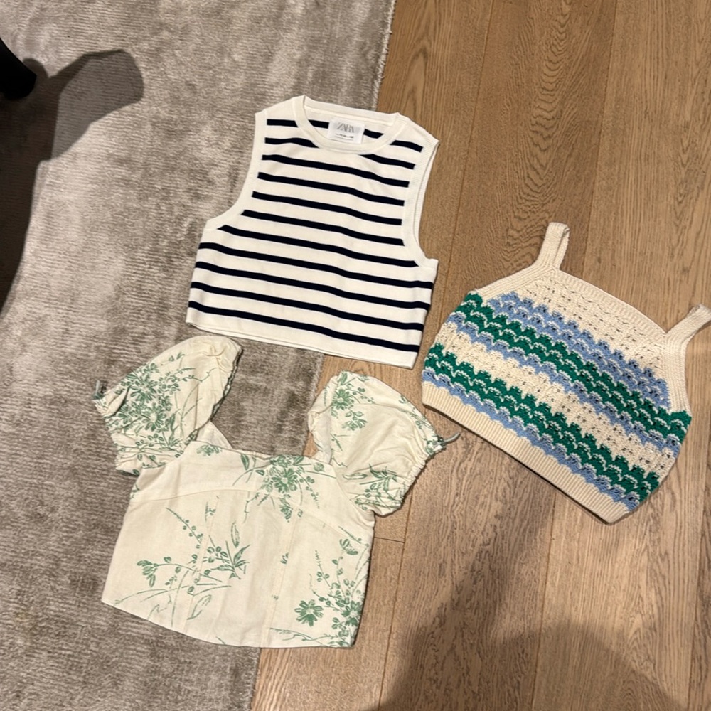 Zara Girls Denim Skirt plus 3 tops - Picture 2 of 13